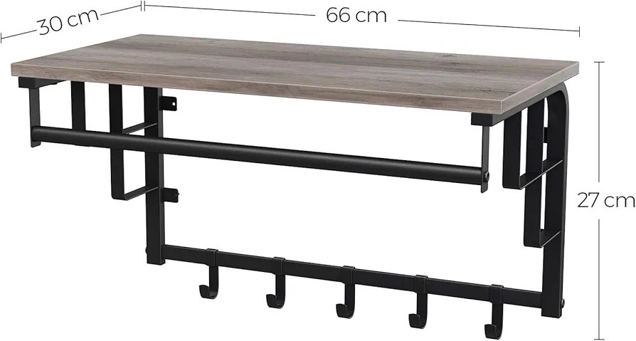 PERCHERO DE PARED VASAGLE LCR012B02 - Imagen 2
