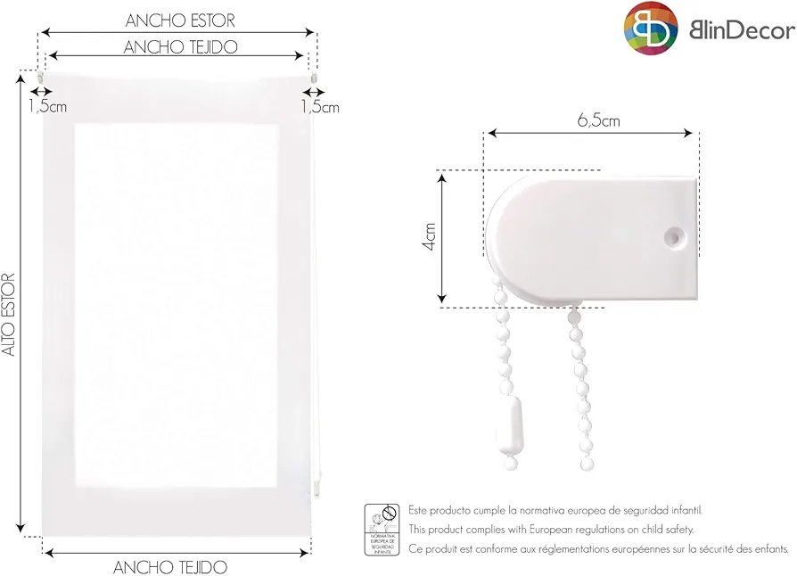 ESTOR ENROLLABLE OPACO TEXTURA LINO - Imagen 2