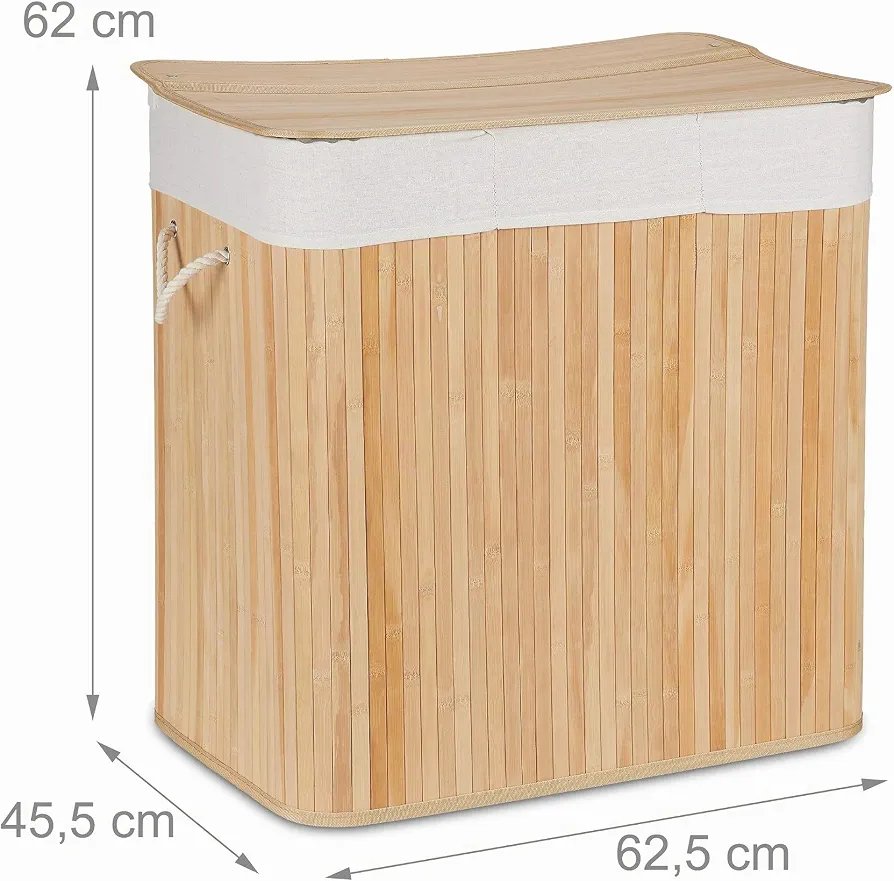 CESTO DE ROPA DE 3 COMPARTIMENTOS - Imagen 2
