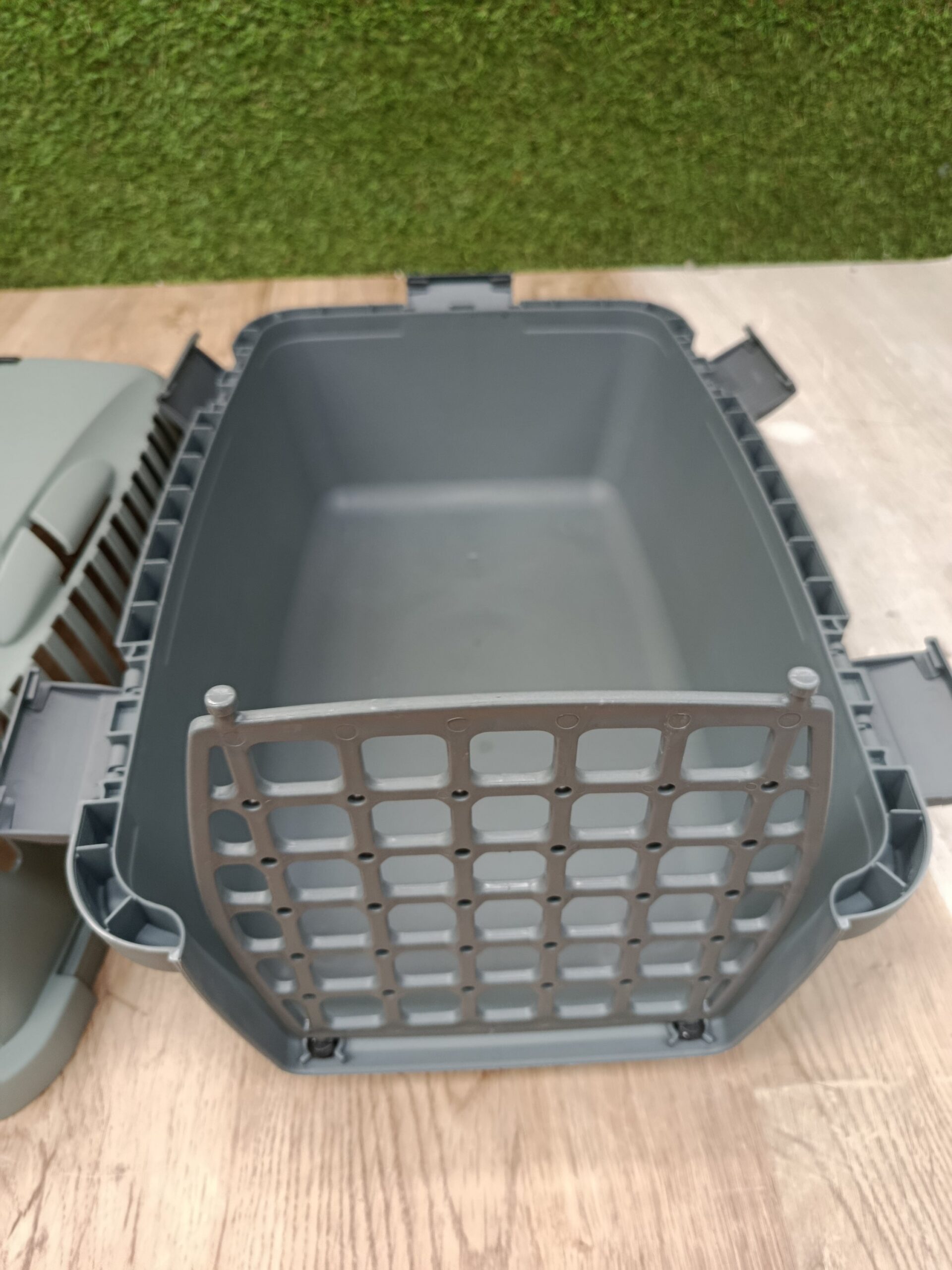 TRASPORTIN PARA MASCOTAS VERDE Y GRIS - Imagen 6