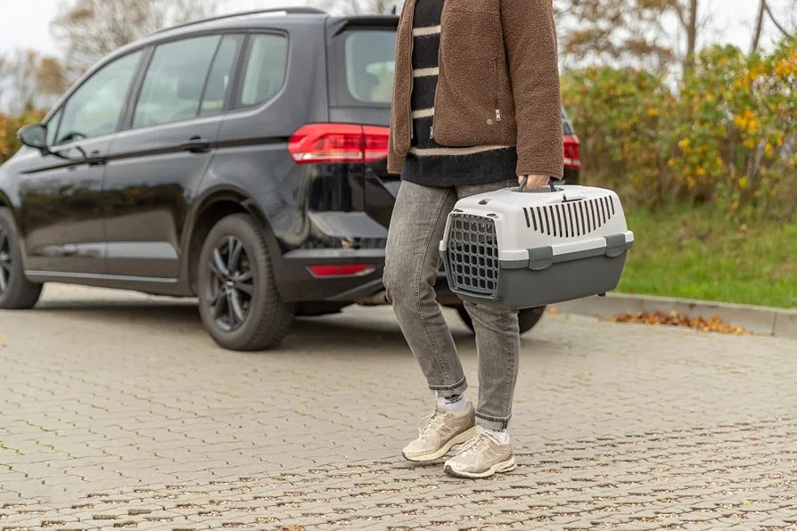 TRASPORTIN PARA MASCOTAS VERDE Y GRIS - Imagen 2