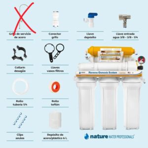 Equipo de Osmosis Inversa - Kit para Osmosis de 6 Etapas..