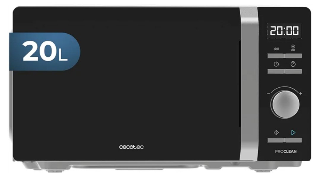 Cecotec Microondas Digital 20L Proclean 5010 Inverter. 700W,