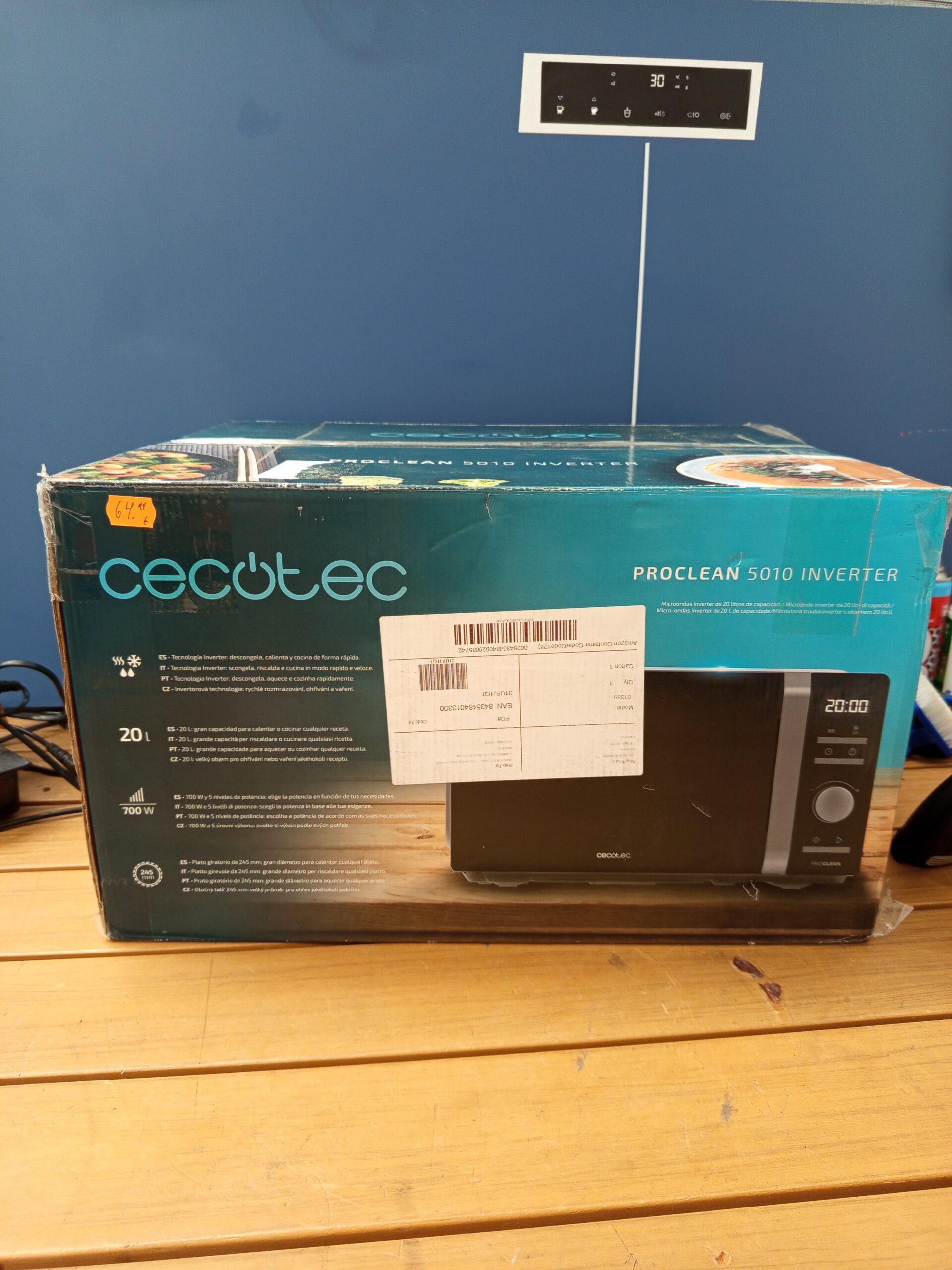 Cecotec Microondas Digital 20L Proclean 5010 Inverter. 700W, - Imagen 7