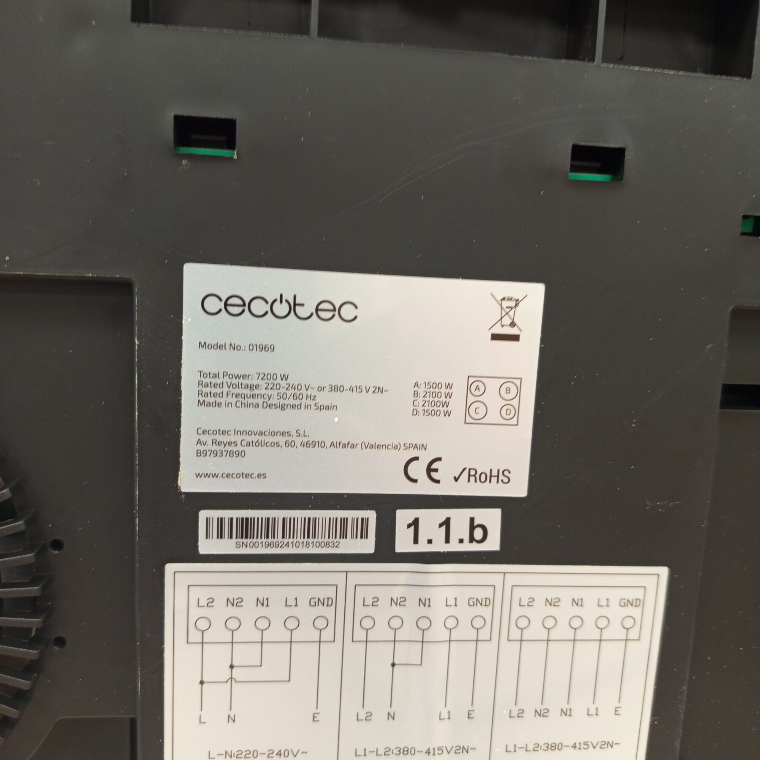 Placa de Inducción - Bolero Squad 4200 - CECOTEC - Imagen 7