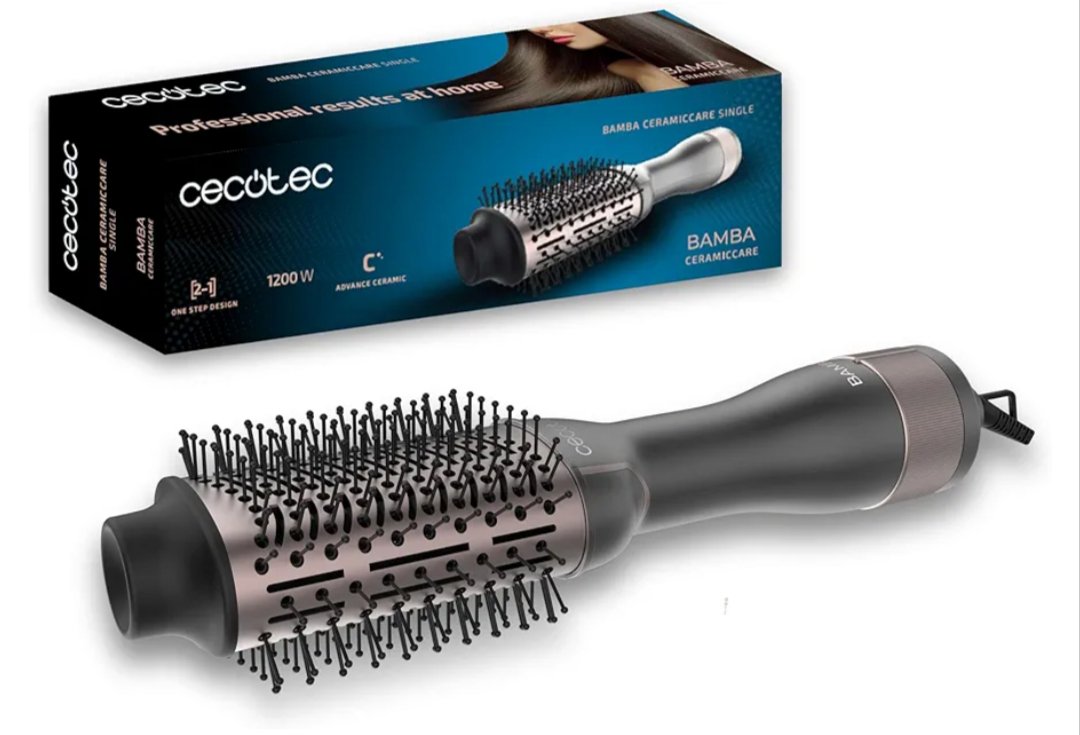 Cecotec Cepillo de Aire Bamba CeramicCare Single, 1200W.