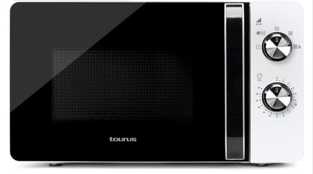 ProductoTaurus Microondas 20L, 700W, 5 potencias, Sin Grill.