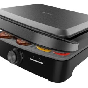 Cecotec Parrilla Eléctrica con Grill Rock'nGrill 2000 Full Open. 2000W.