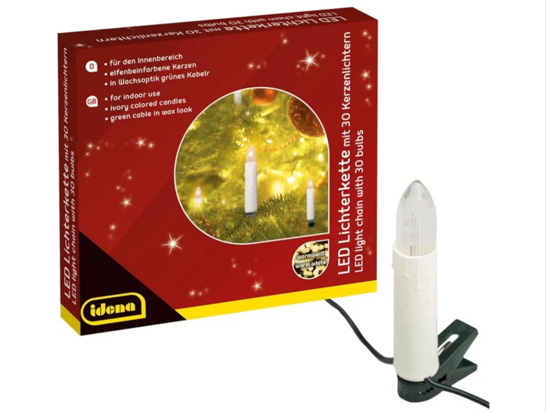 Idena - Cadena de luces LED para velas