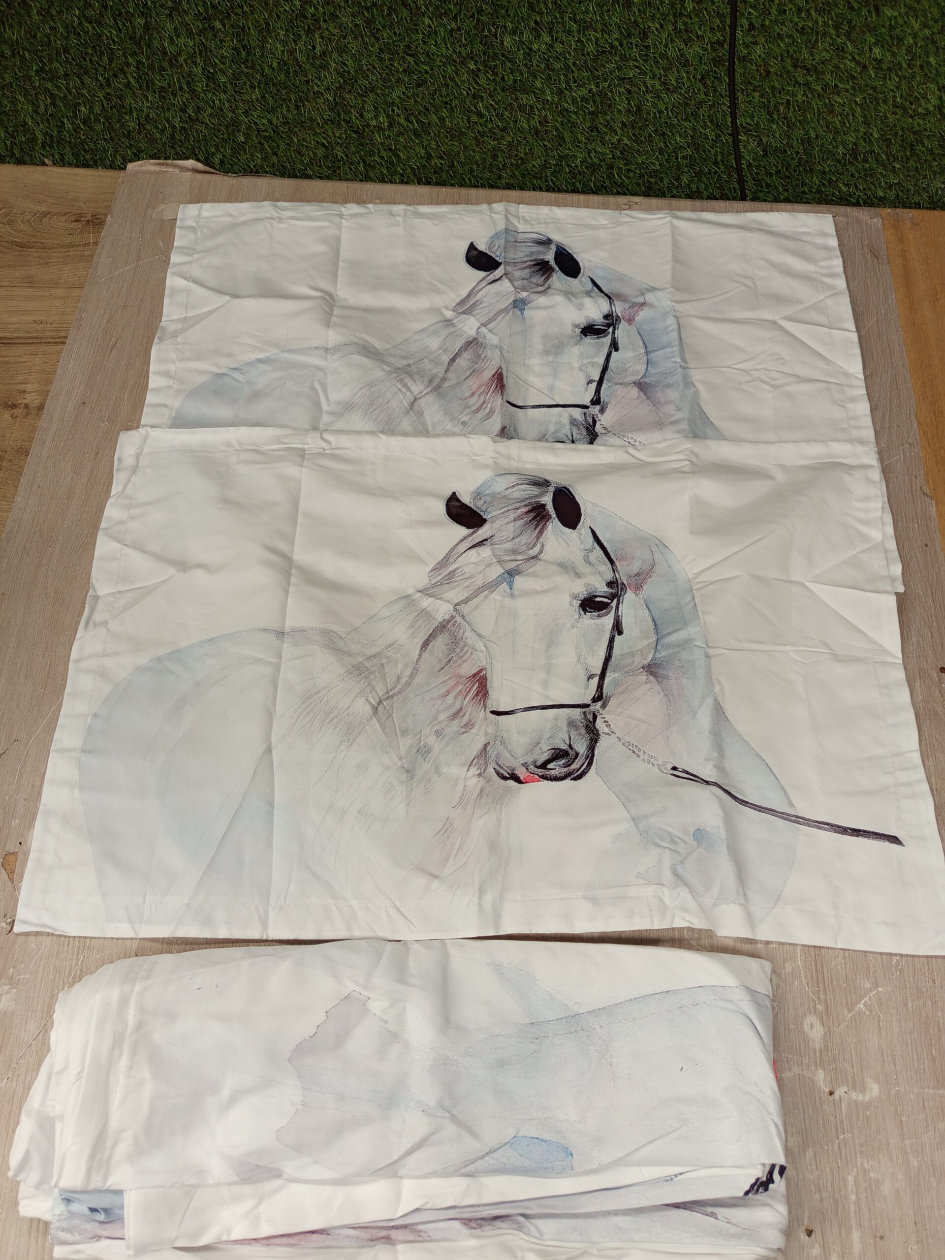 Funda nórdica con estampado de caballo - Imagen 3