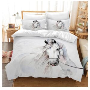 Funda nórdica con estampado de caballo