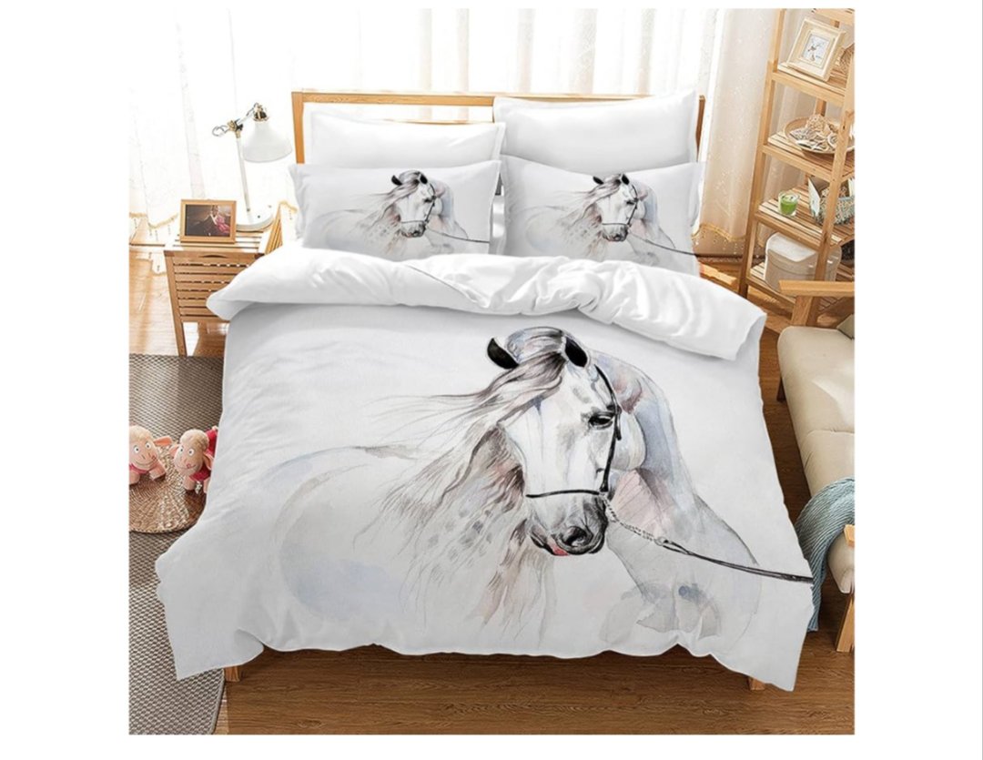 Funda nórdica con estampado de caballo