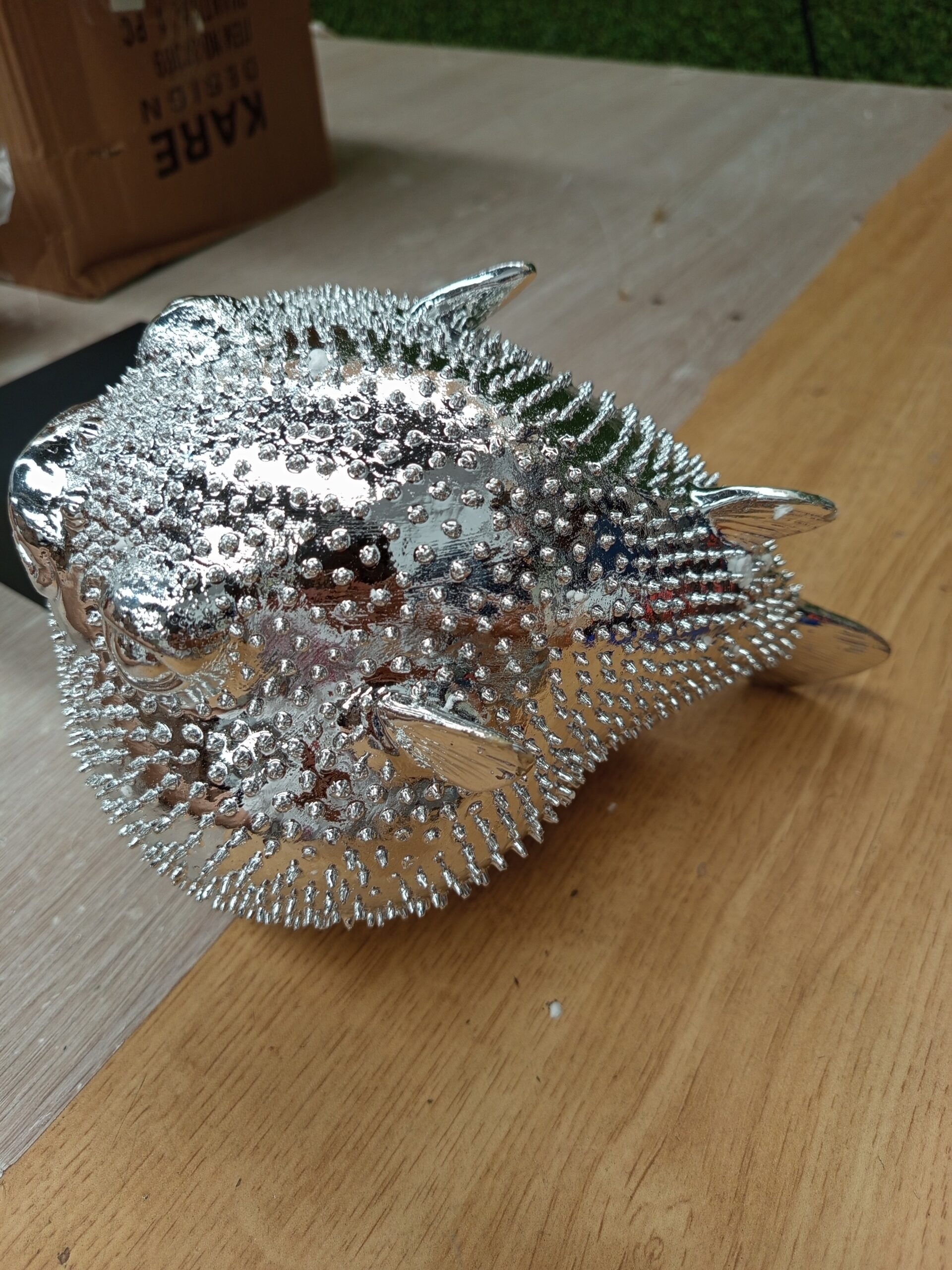 Kare Design Figura Decorativa, Blowfish, Plata - Imagen 6