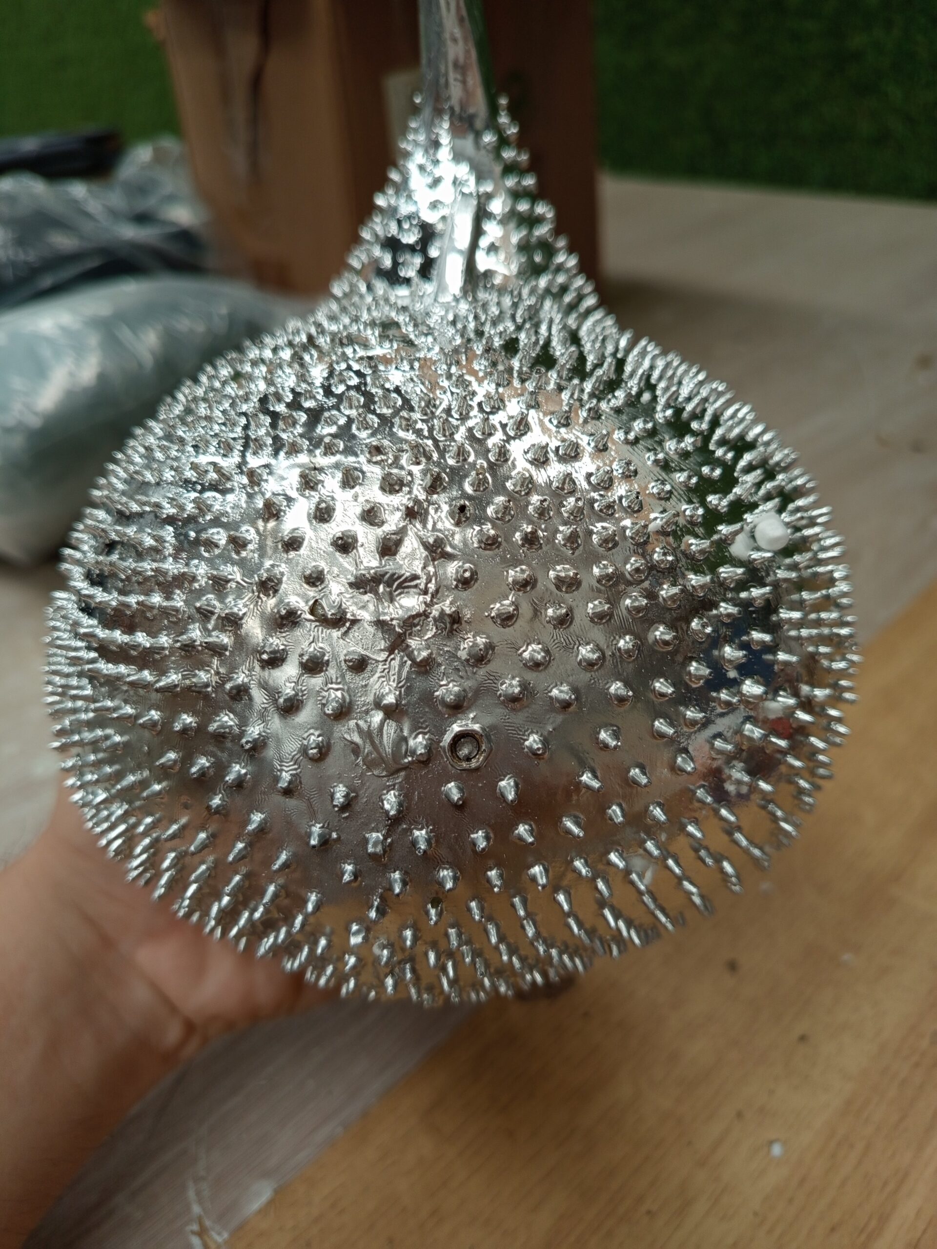 Kare Design Figura Decorativa, Blowfish, Plata - Imagen 8