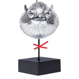 Kare Design Figura Decorativa, Blowfish, Plata