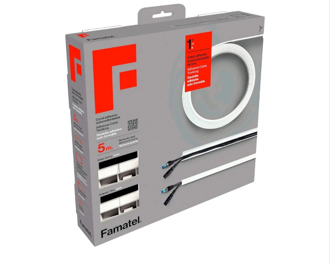 FAMATEL – Canaleta Cables Adhesiva