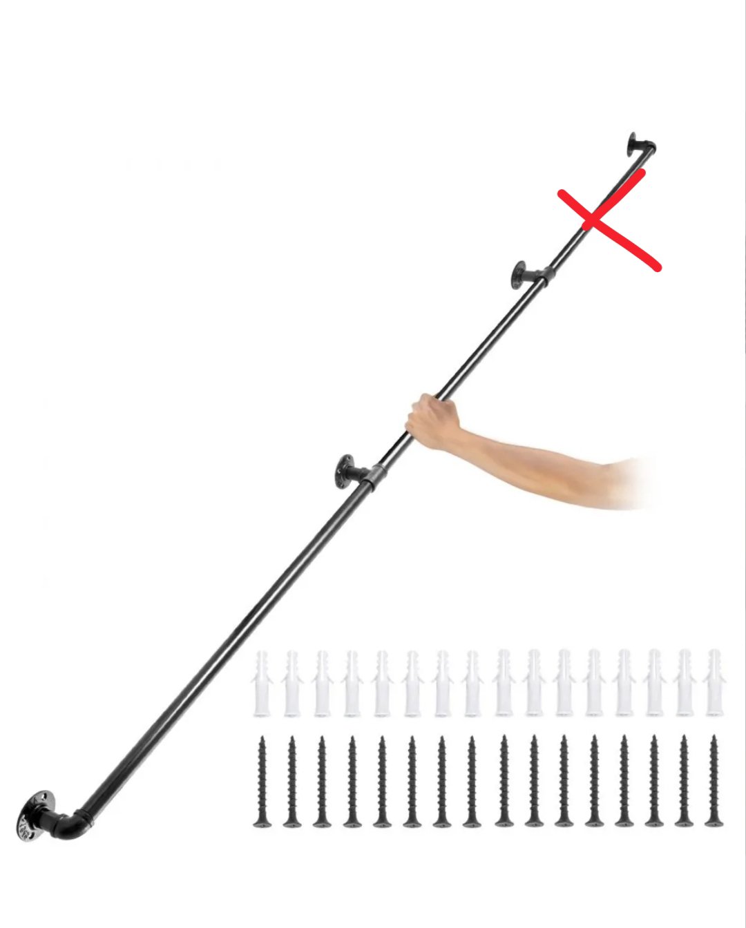 VEVOR Pasamanos Escalera 180 cm Pasamanos