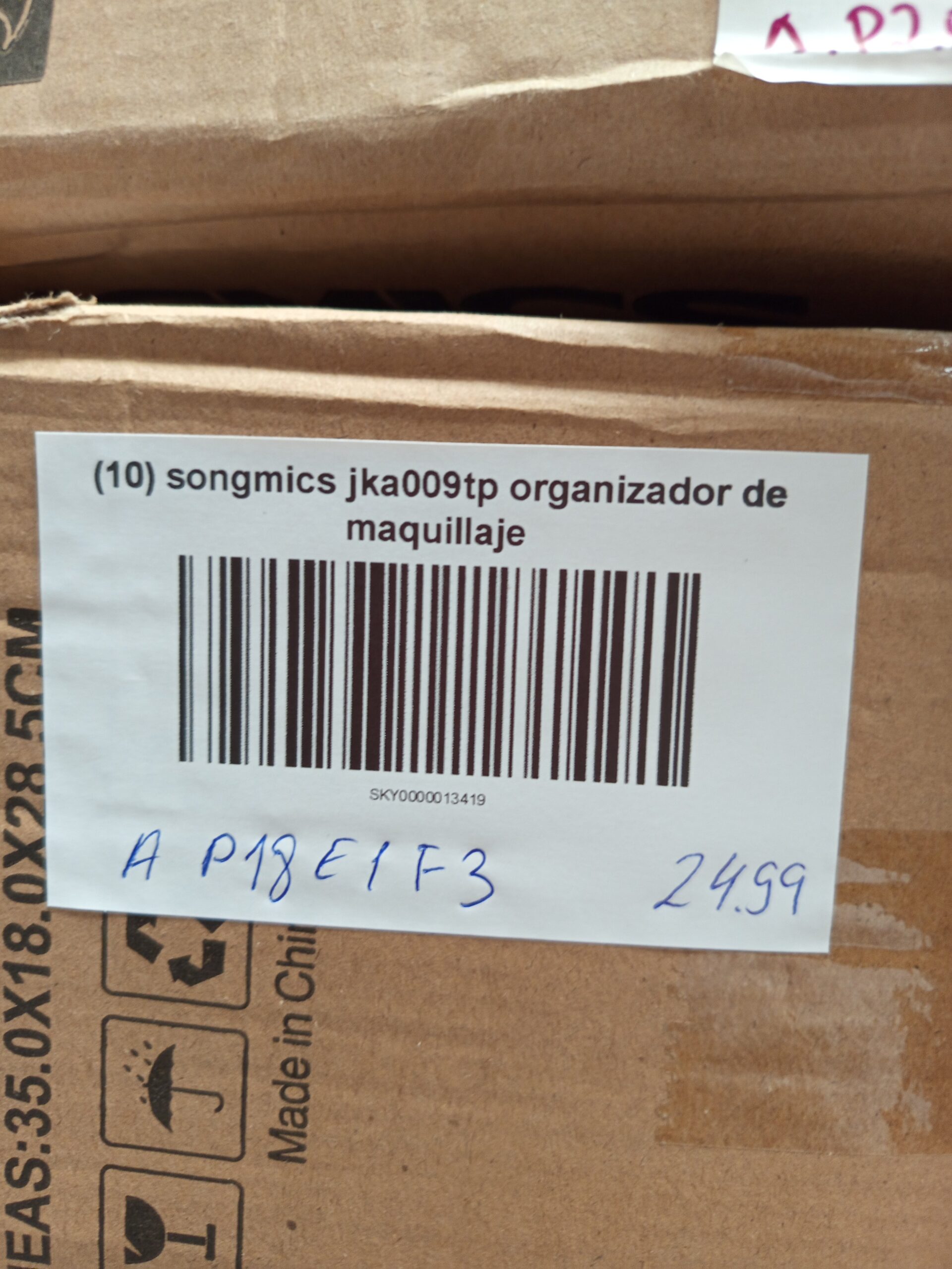 SONGMICS Organizador de Maquillaje JKA009TP - Imagen 6