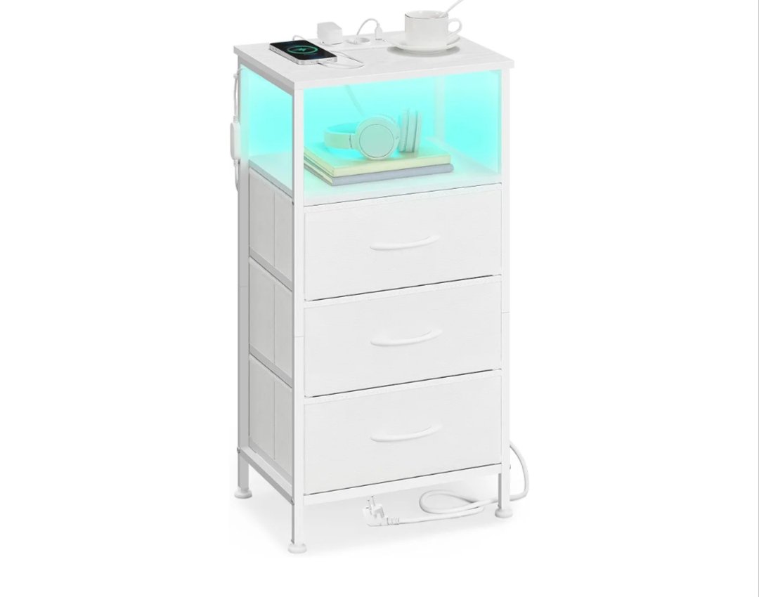 SONGMICS Colección BELLAH – Mesita LGS303WH03
