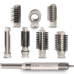 Cecotec Cepillo de Aire 8 Cabezales CeramicCare AirGlisse Champagne