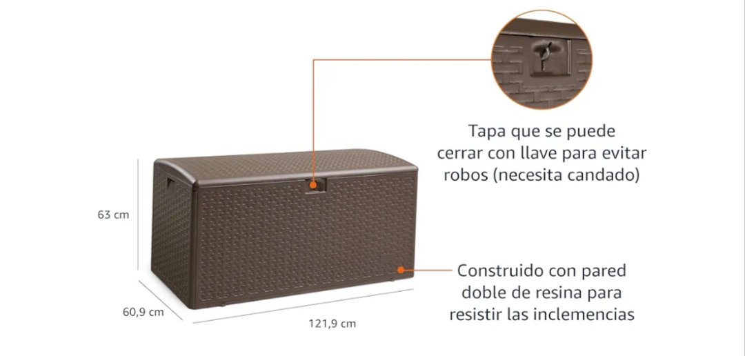 Amazon Basics Arcón para exteriores - Imagen 2