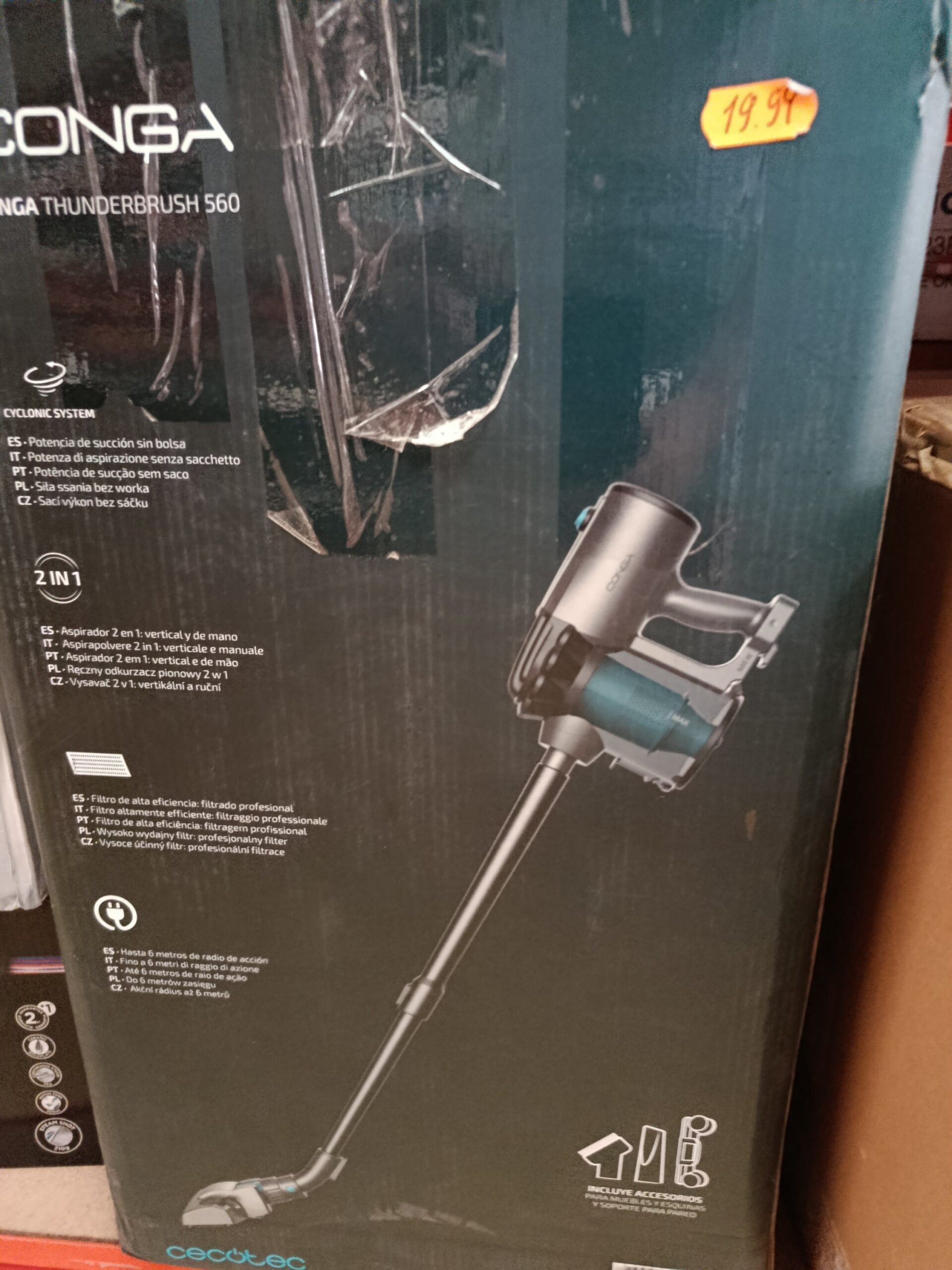 Cecotec Aspirador Vertical Conga Thunderbrush 560. 2 en 1, 600 W. - Imagen 9