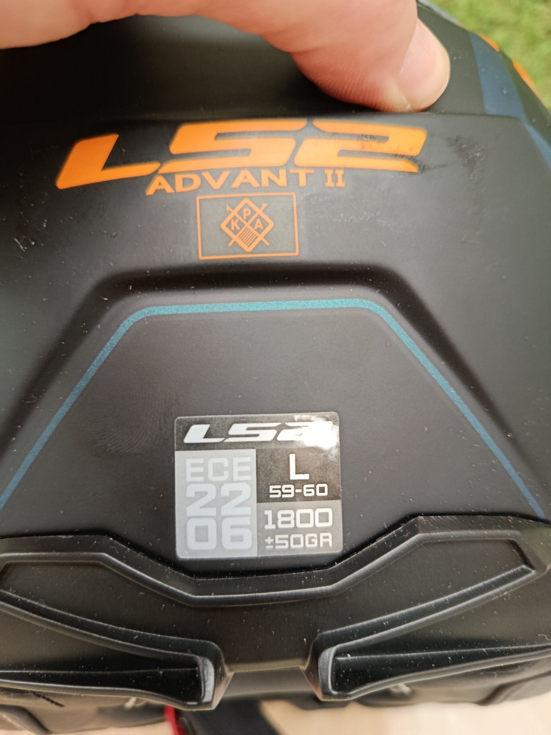 CASCO DE MOTO LS2 NARANJA/NEGRO - Imagen 6
