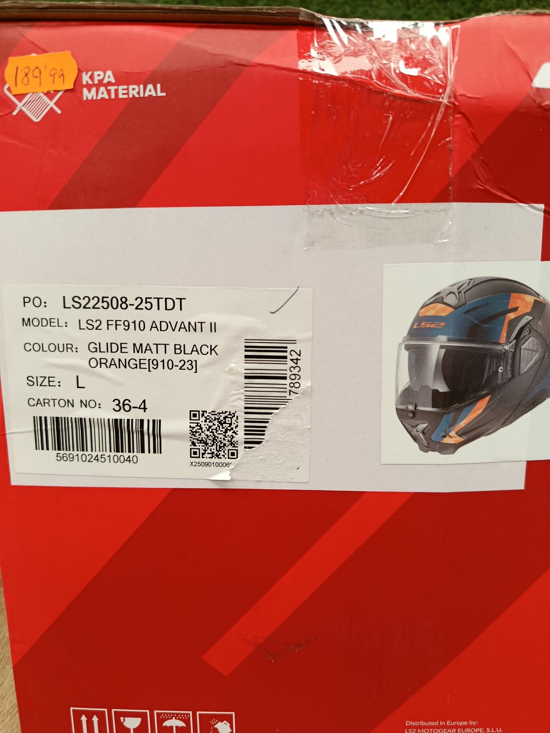 CASCO DE MOTO LS2 NARANJA/NEGRO - Imagen 10