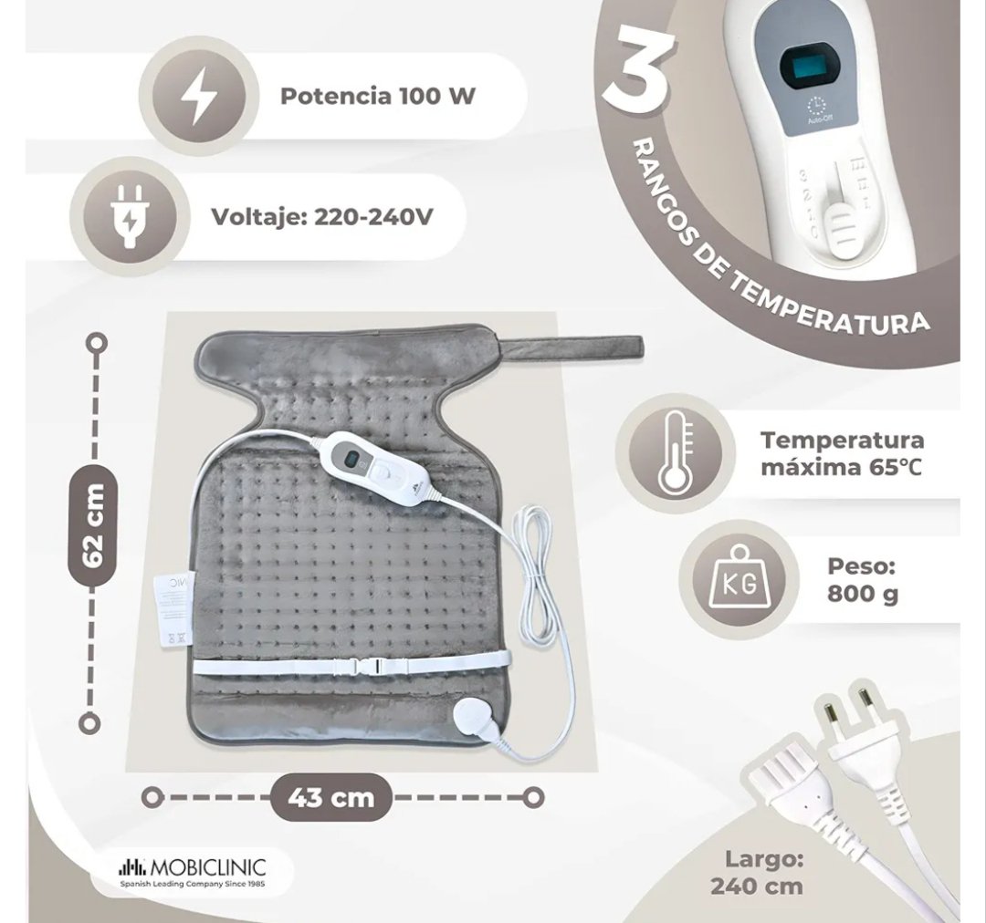 ALMOHADILLA ELÉCTRICA MOBICLINIC - Imagen 2