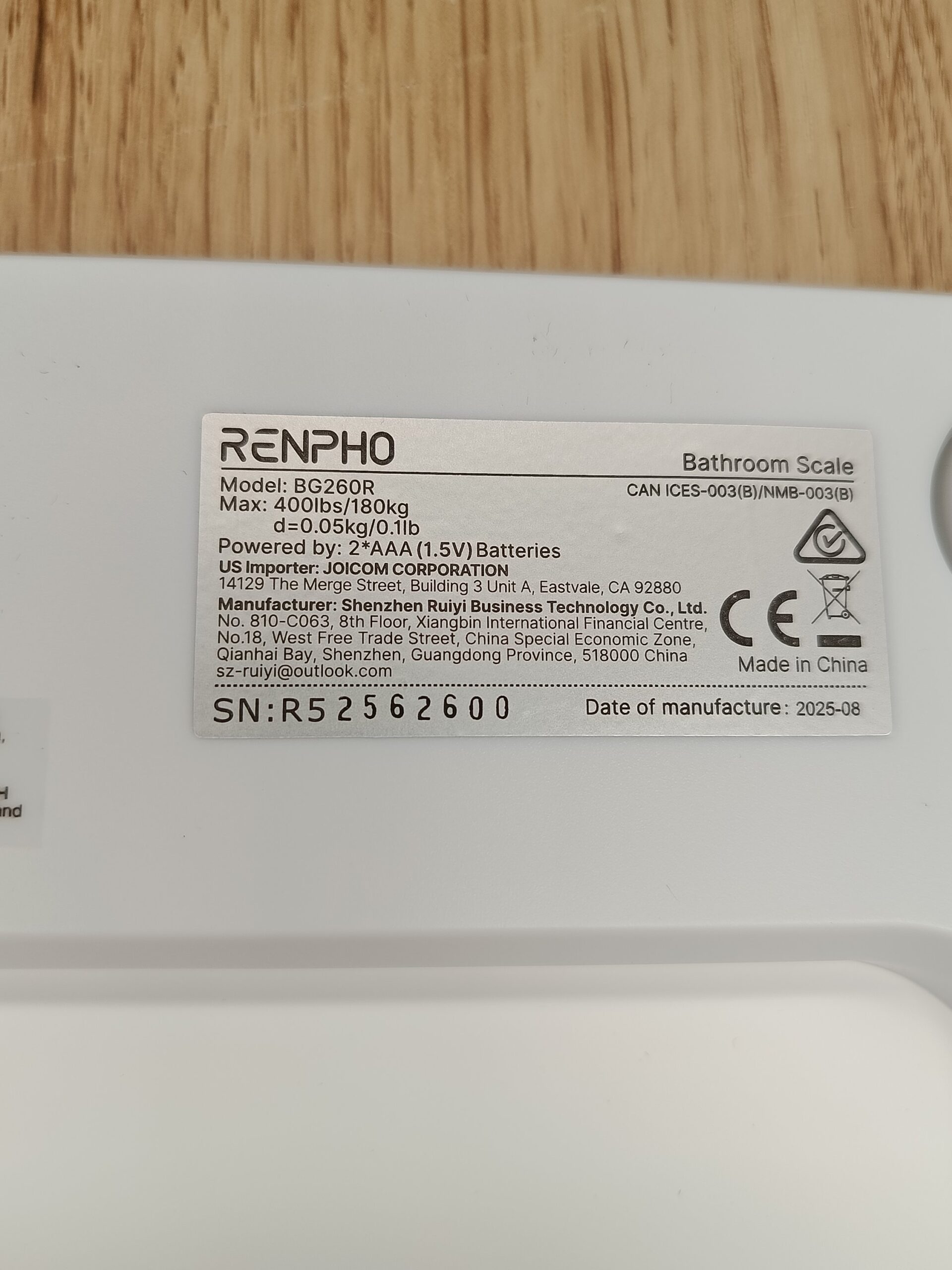 RENPHO BÁCULA PESO BAÑO - Imagen 4