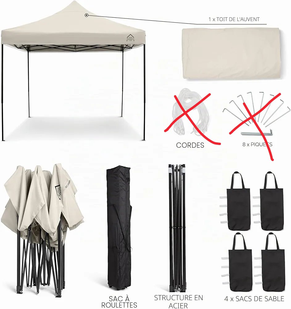 ALL SEASONS GAZEBOS CENADOR TONELLE PLIANTE - Imagen 3
