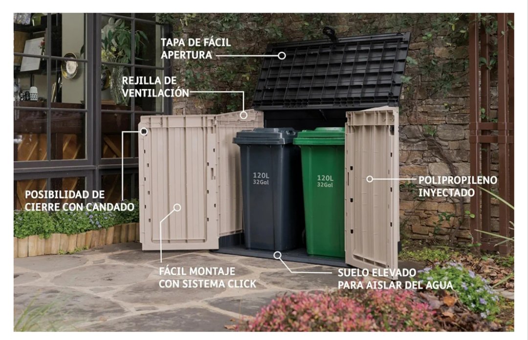 KETER SIO MIDI COBERTIZO DE JARDIN EXTERIOR - Imagen 2