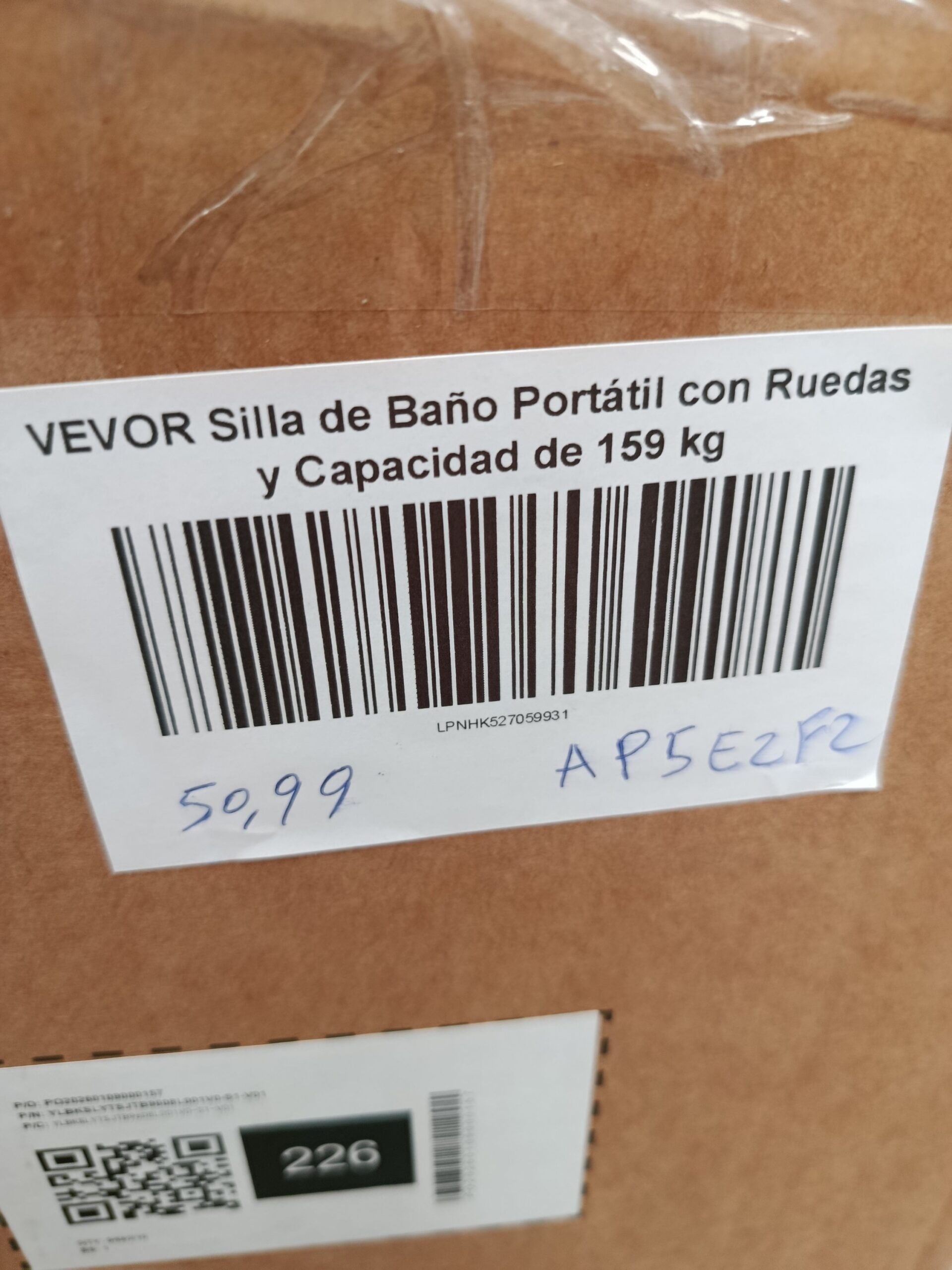 VEVOR SILLA DE BAÑO PORTÁTIL CON RUEDAS - Imagen 8