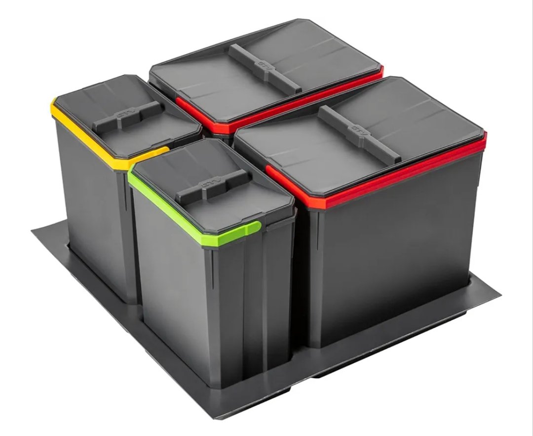 GTV JUEGO DE CUBOS DE BASURA AXISPACE PARA CAJONES Y ARMARIOS.