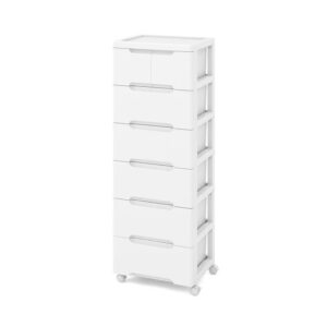 COSTWAY ARMARIO VERTICAL BLANCO 7 CAJONES