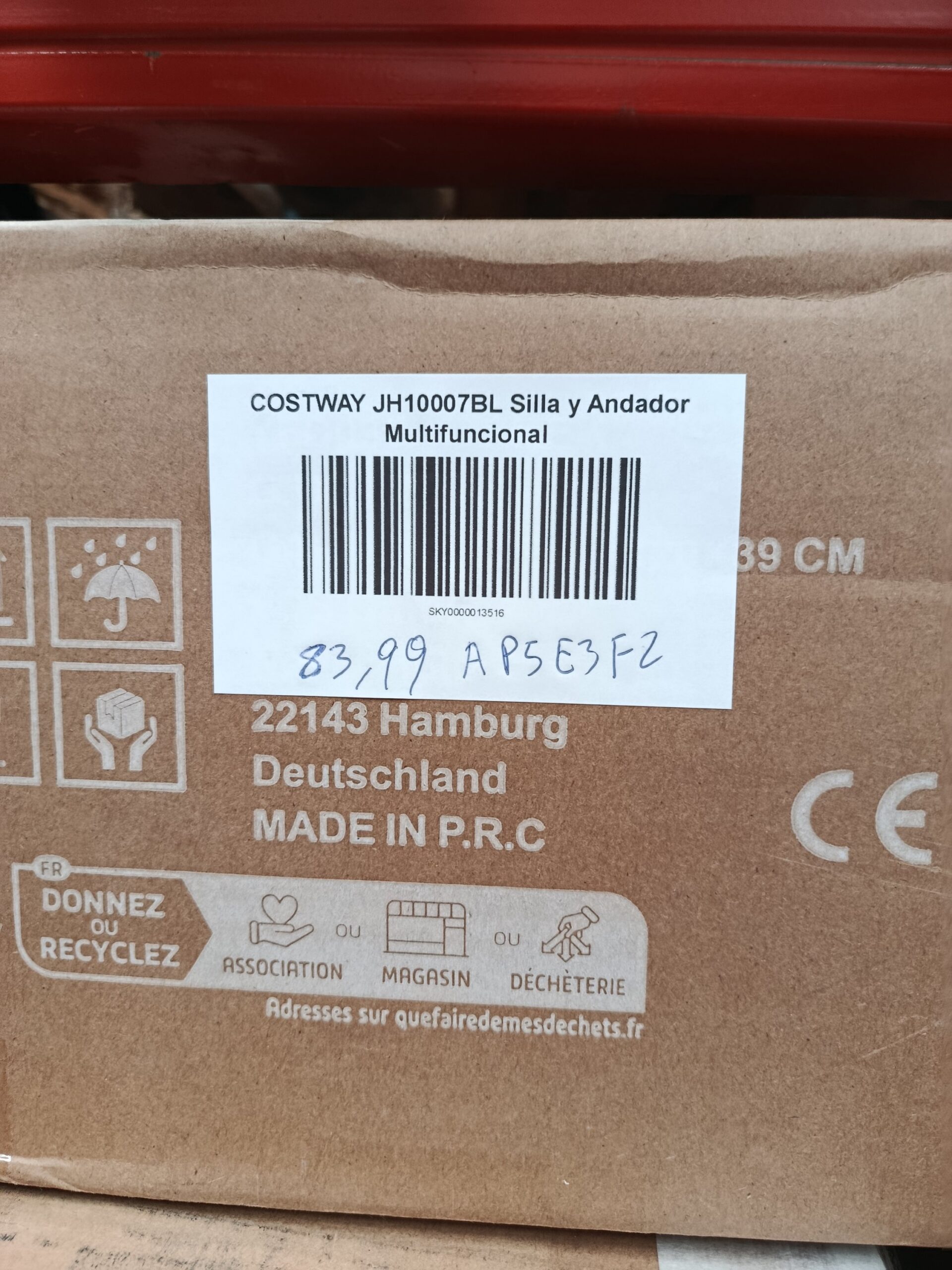 COSTWAY JH10007BL Silla y Andador Multifuncional - Imagen 10
