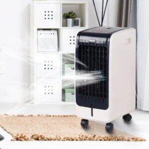 COSTWAY ES10682DE-BK Aire Acondicionado Portátil Con Ventilador y Purificador 3 en 1 75W