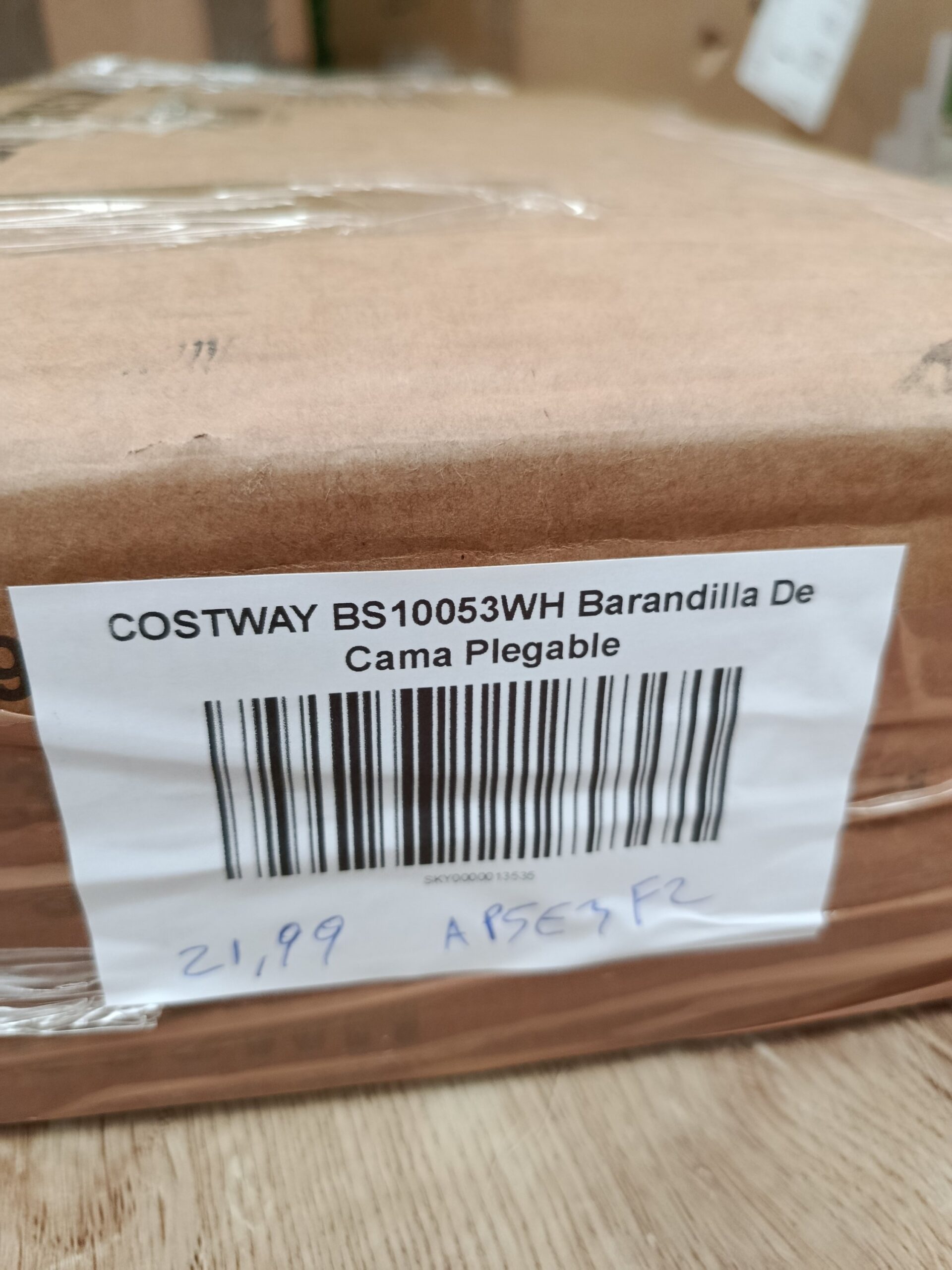 COSTWAY BS10053WH Barandilla De Cama Plegable - Imagen 7