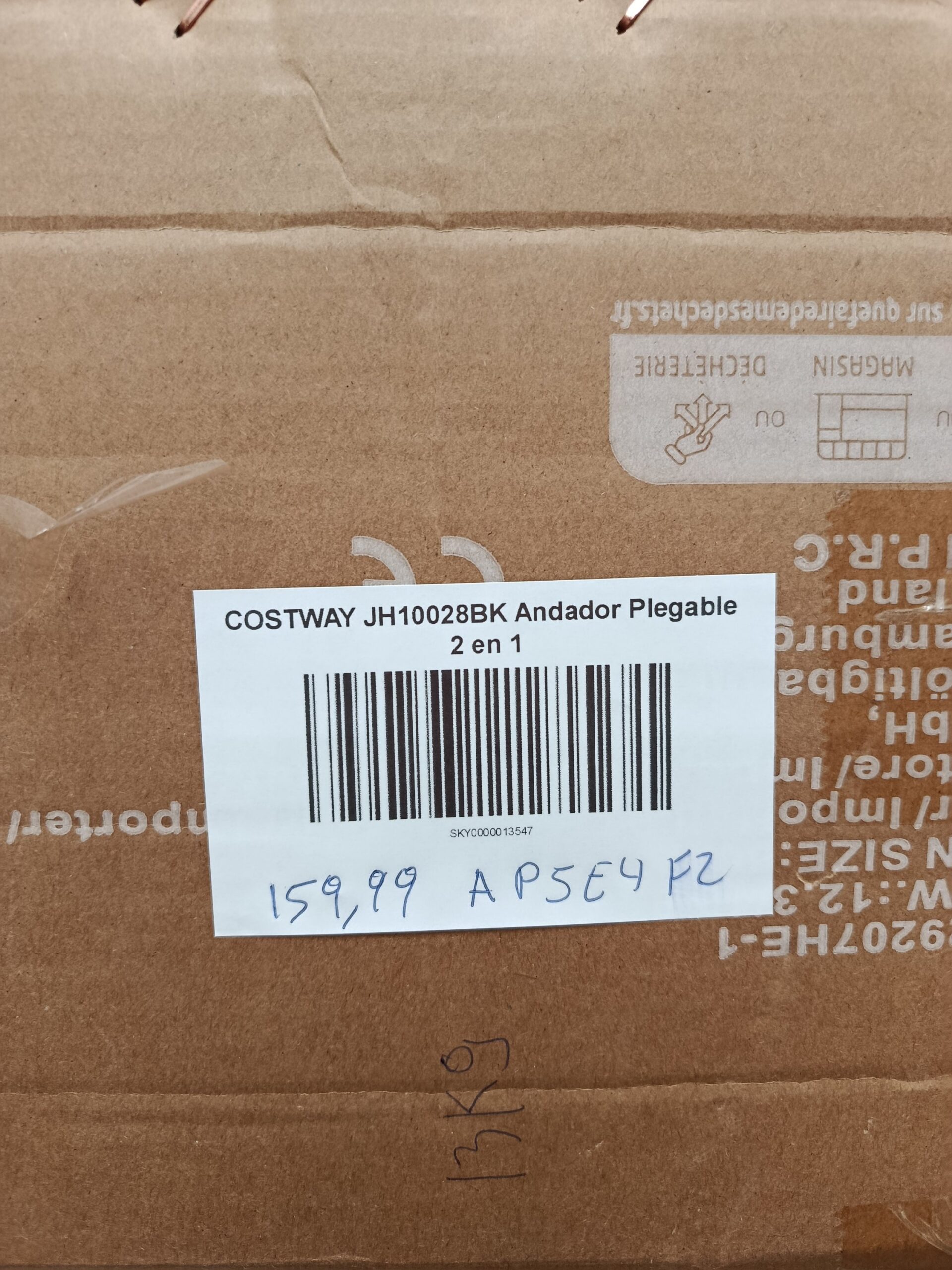 COSTWAY JH10028BK Andador Plegable 2 en 1 - Imagen 8