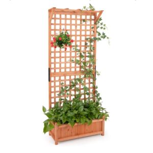 COSTWAY GT4728OR Jardinera con Enrejado.