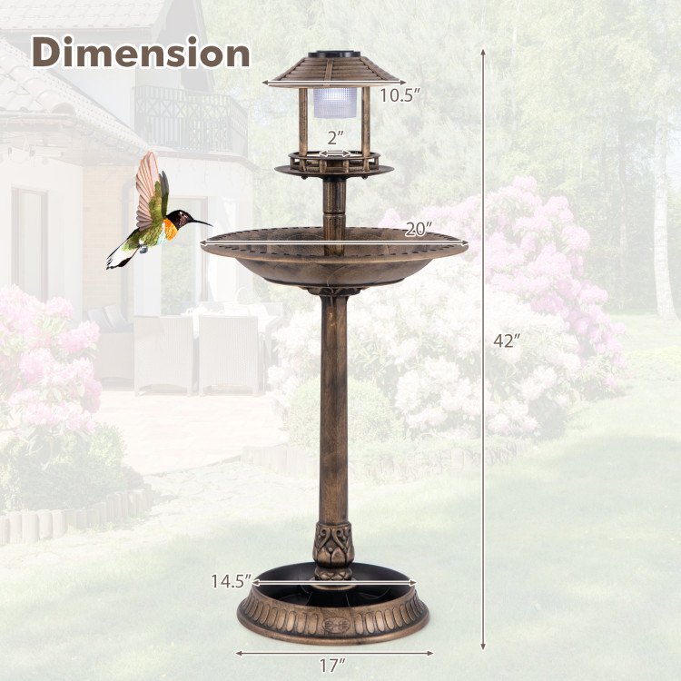 COSTWAY PZ10005GU Baño para Pájaros Giantex - Imagen 2