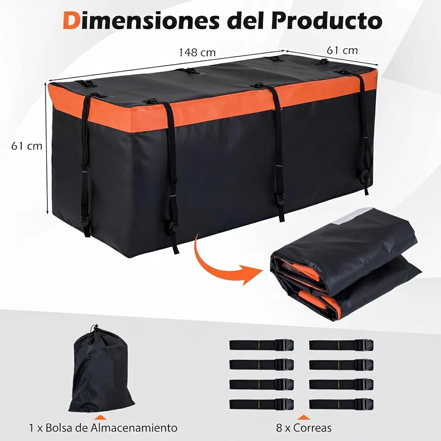 COSTWAY BU10019 Bolsa Portacargas de 550L - Imagen 2