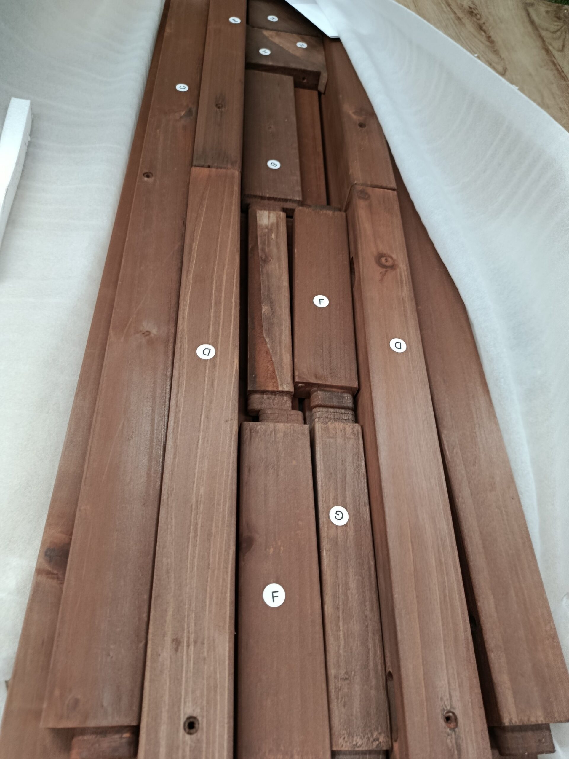 COSTWAY NP13558CF-1 Bonlo Banco de Madera Para Exteriores. - Imagen 6