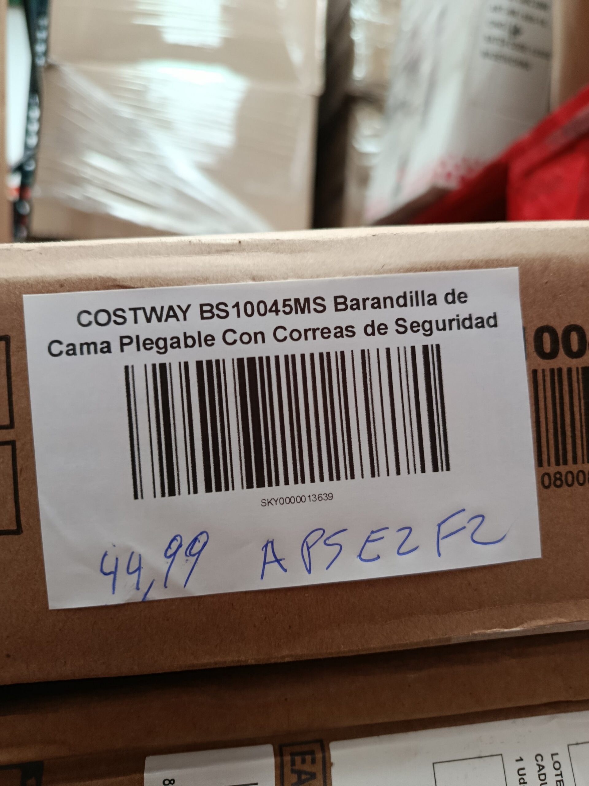 COSTWAY BS10045MS Barandilla de Cama Plegable Con Correas de Seguridad - Imagen 8