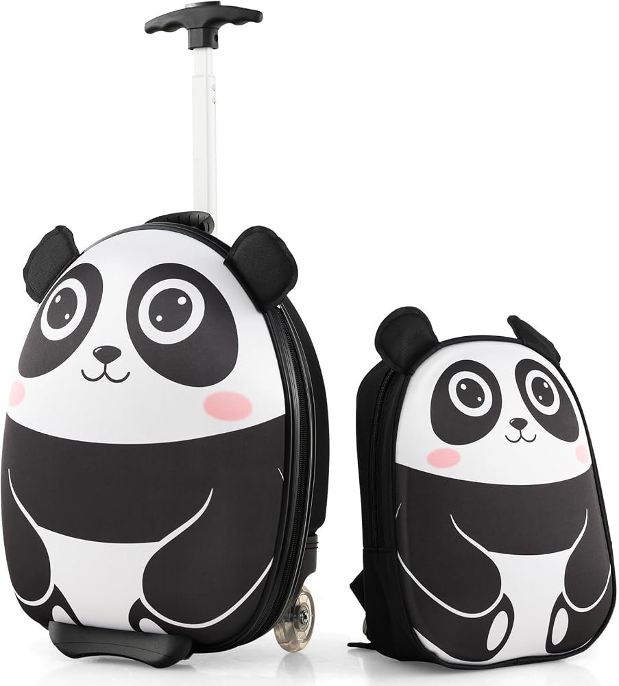 COSTWAY BN10019WH Maleta Infantil de 2 Piezas Con Mochila