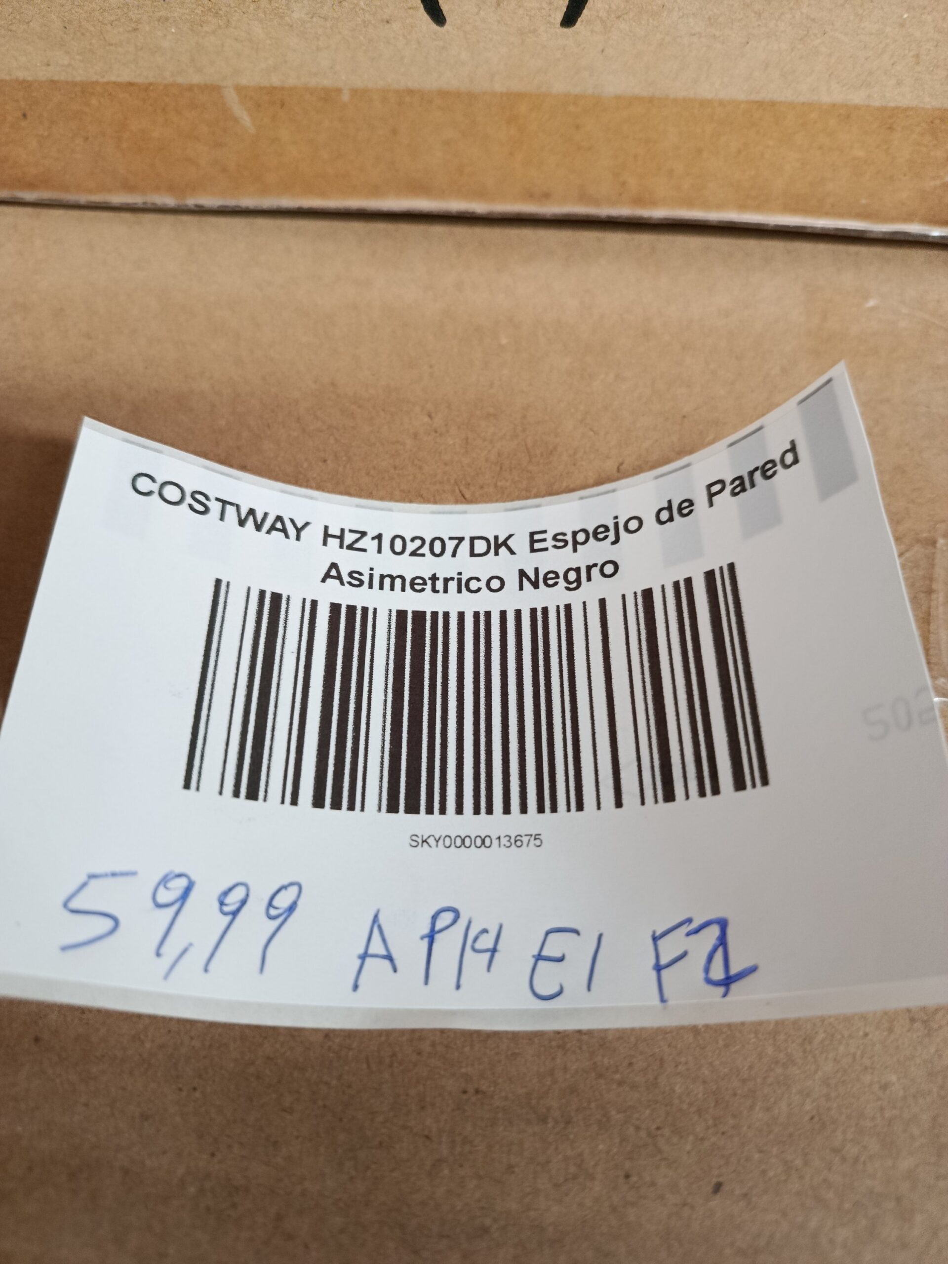 COSTWAY HZ10207DK Espejo de Pared Asimétrico Negro - Imagen 8