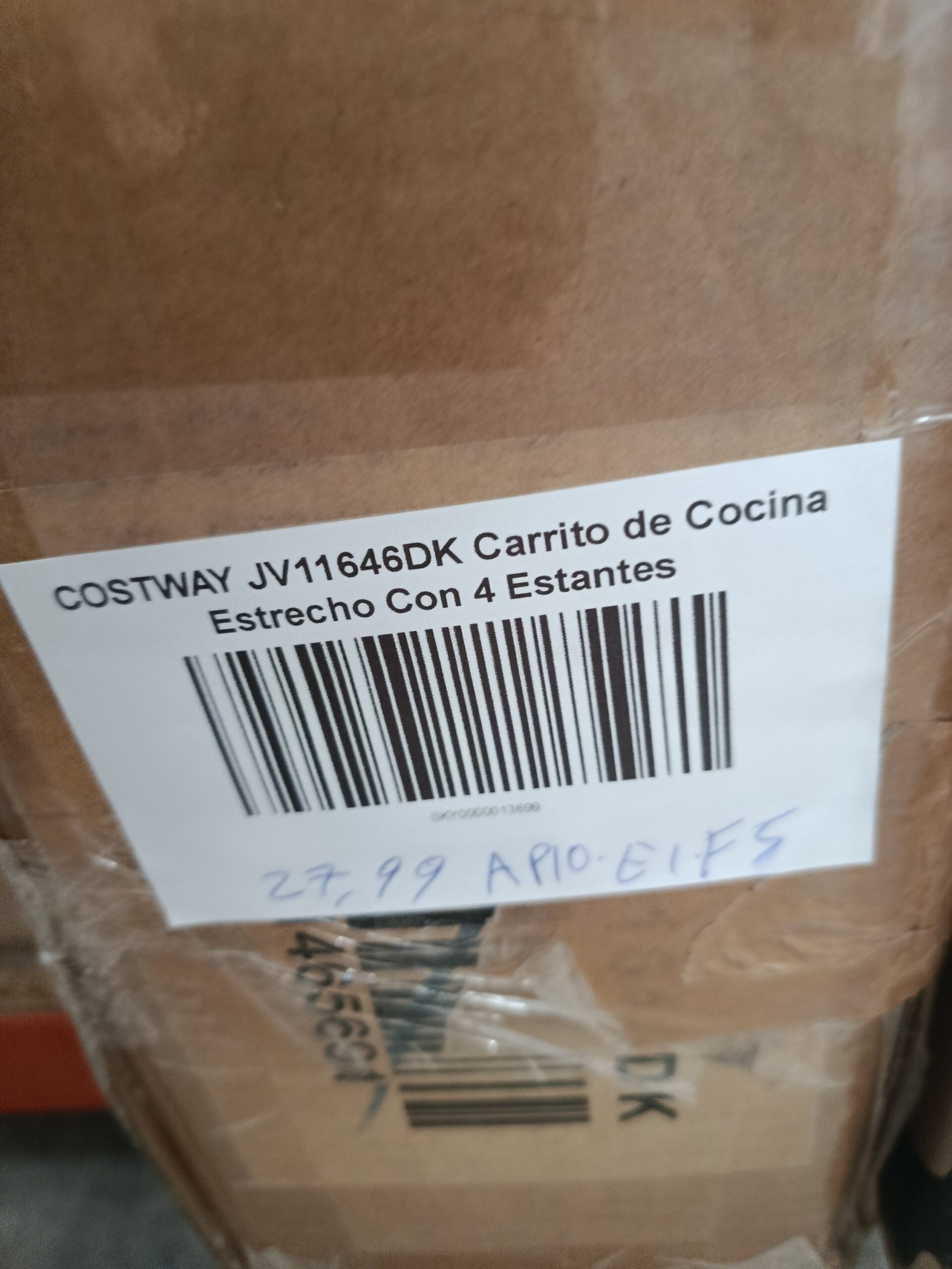 COSTWAY JV11646DK Carrito de Cocina Estrecho 4 Estantes - Imagen 6