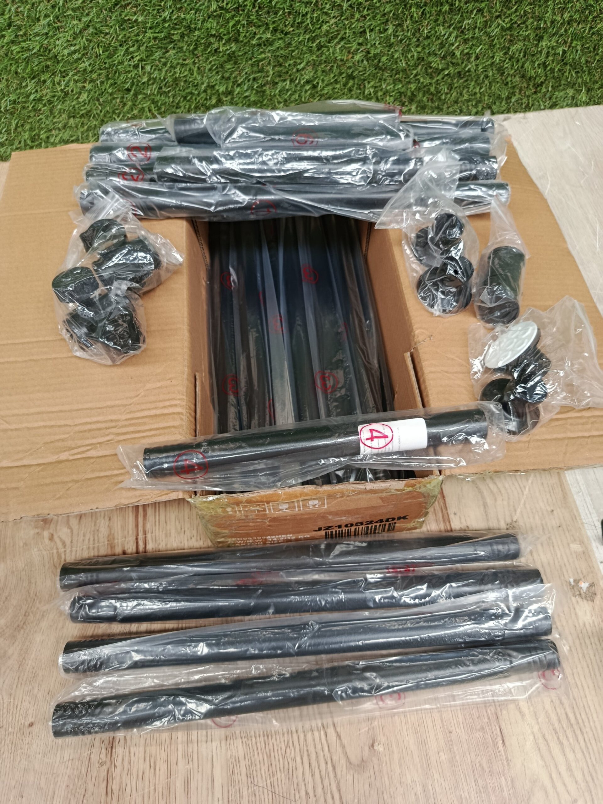 COSTWAY JZ10524DK Marco Para Mampara Barra Para Cortina Sin Taladrar - Imagen 6