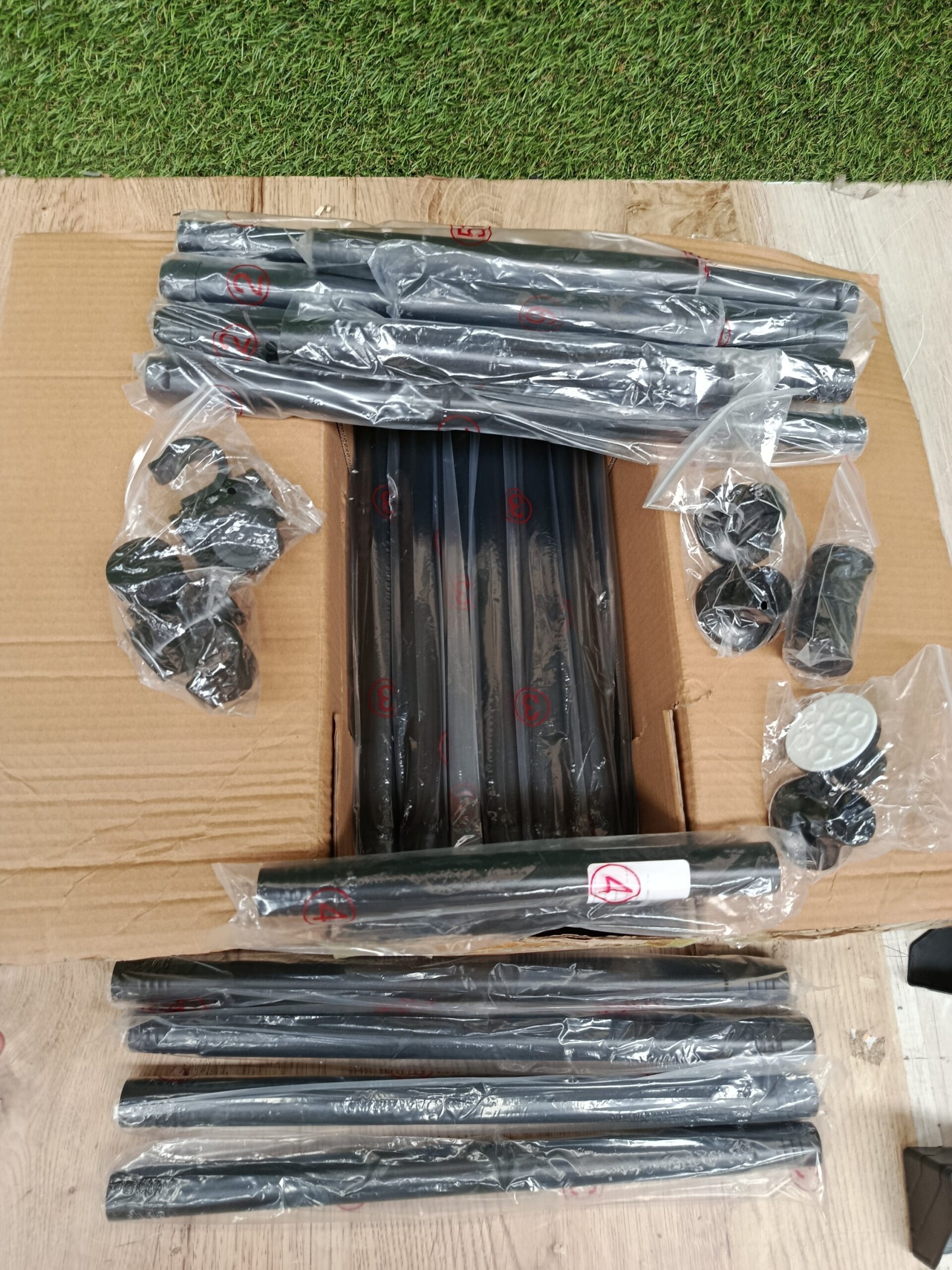 COSTWAY JZ10524DK Marco Para Mampara Barra Para Cortina Sin Taladrar - Imagen 5