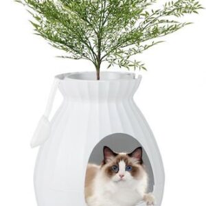 COSTWAY PV10140DE-WH Caja de Arena Oculta Para Gatos